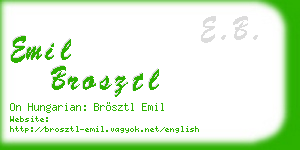 emil brosztl business card